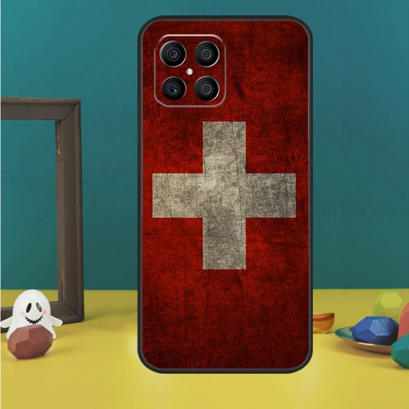 Чехол с флагом Швейцарии для Honor X9a X8a X8b X9b X9c X8 X9 50 70 90 Lite Honor 200 Lite Magic 7 5 6 Pro Cover (art.: 3920cd2097d2a) - 3920cd2097d2a