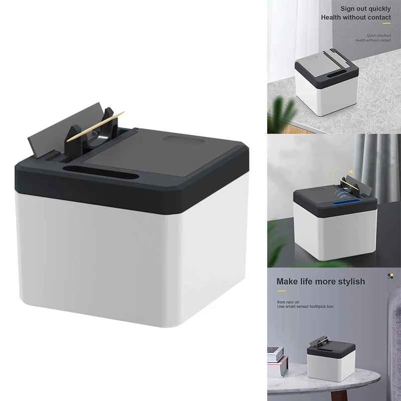 

New Electric Toothpick Holder Portable Automatic Sensor Toothpick Dispenser Creative Toothpick Storage Box