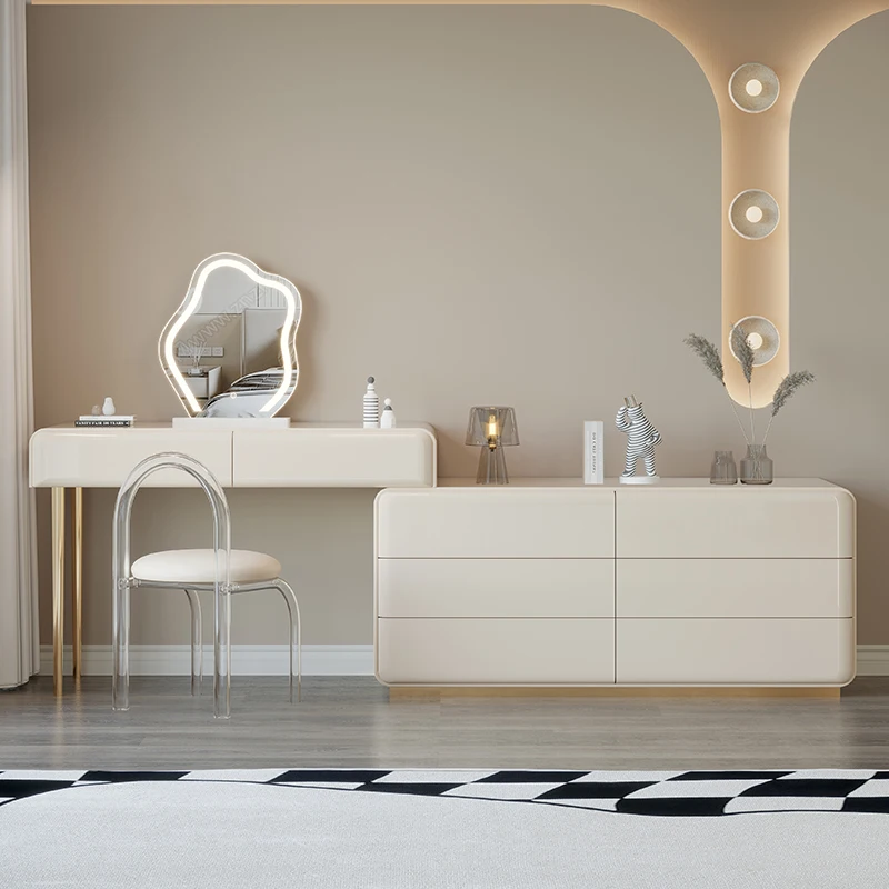 Туалетный столик белый комод современный роскошный деревянный ящик зеркало для