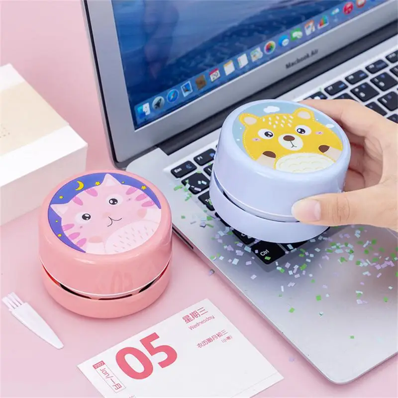 

Home Office Table Sweeper Desktop Cleaning Paper Scrap Rubber Scrap Cleaner Handheld Pencil Crumbs Dust Vacuum For Keyboard