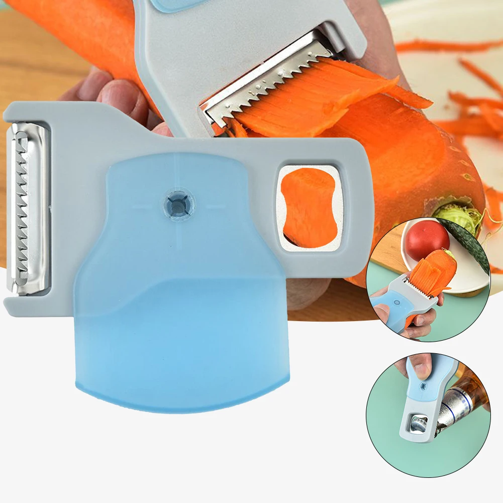 

2 in 1 Vegetable Peeler & Bottle Opener Multipurpose for Vegetables Fruits Dishwasher Safe Durable Peeler Kitchen Manual Peeler