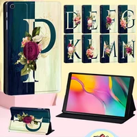tablet case for samsung galaxy tab s6 lite 10 4 p610s4 t830s5es6 10 5t860tab s7 11 letter series leather protective cover