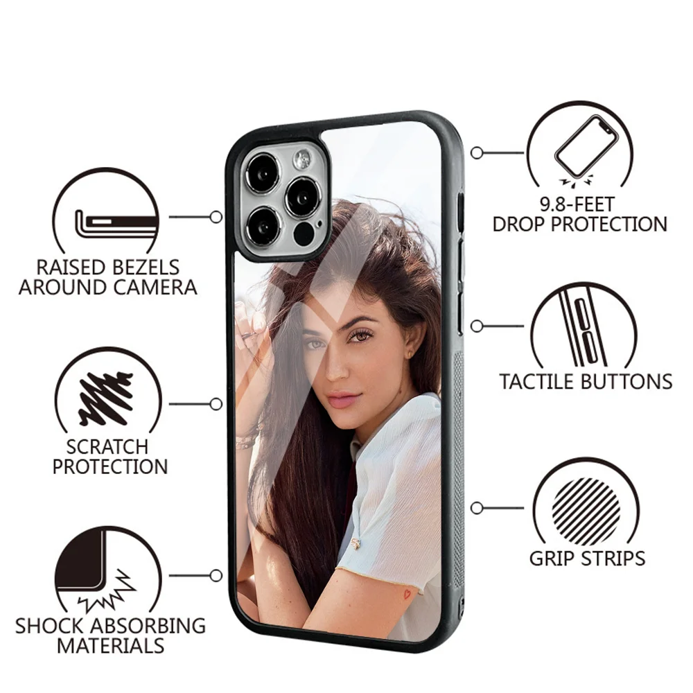 Чехол для телефона Star K-KYLIE-J-JENERS IPhone 11 12 13 14 15 Pro Max зеркальный акриловый чехол из ТПУ