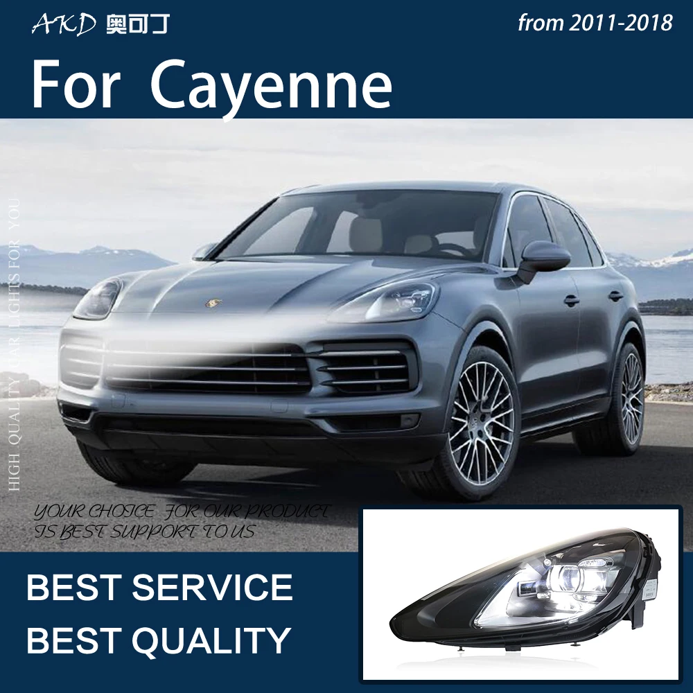 Car Lights For Cayenne 958 2011-2018 LED Auto Headlights Assembly Upgrade 2019 High Configure Bicofal Lens Tools Accessories Kit