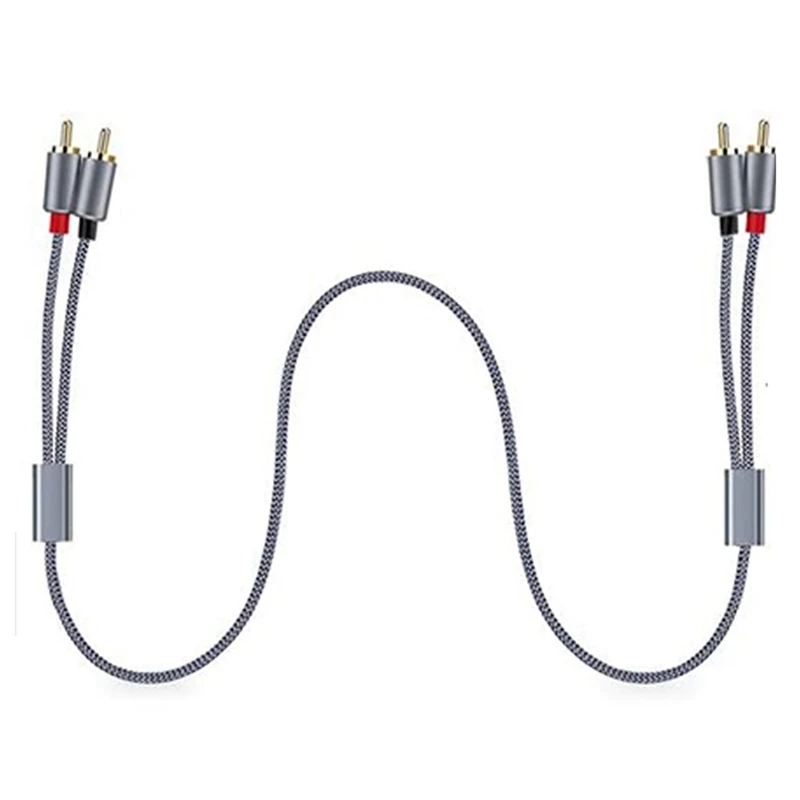 

6X RCA Stereo Cable, [6Ft/1.8M, Dual Shielded Gold-Plated] 2RCA Male To 2RCA Male Stereo Audio Cable For Home Theater