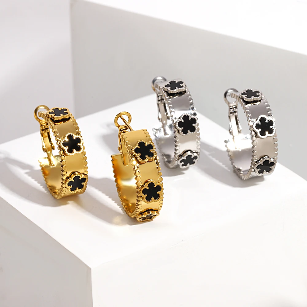 Серьги-кольца Greatera золотого/серебряного цвета классические высококачественные