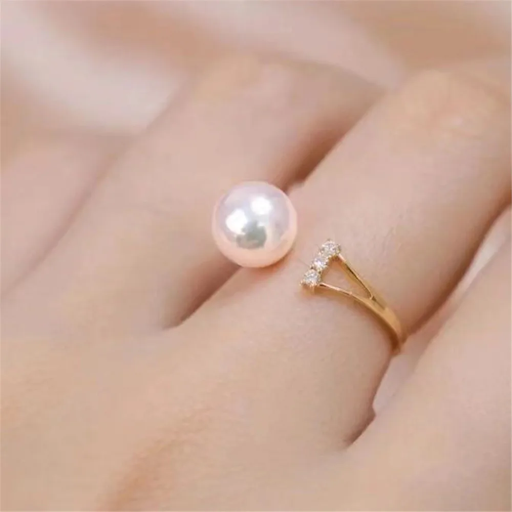 Wholesale Classic 925 Silver Ring Accessories Settings Adjustable Blank Pearl Ring Setting Base For Women Diy Jewelry Making