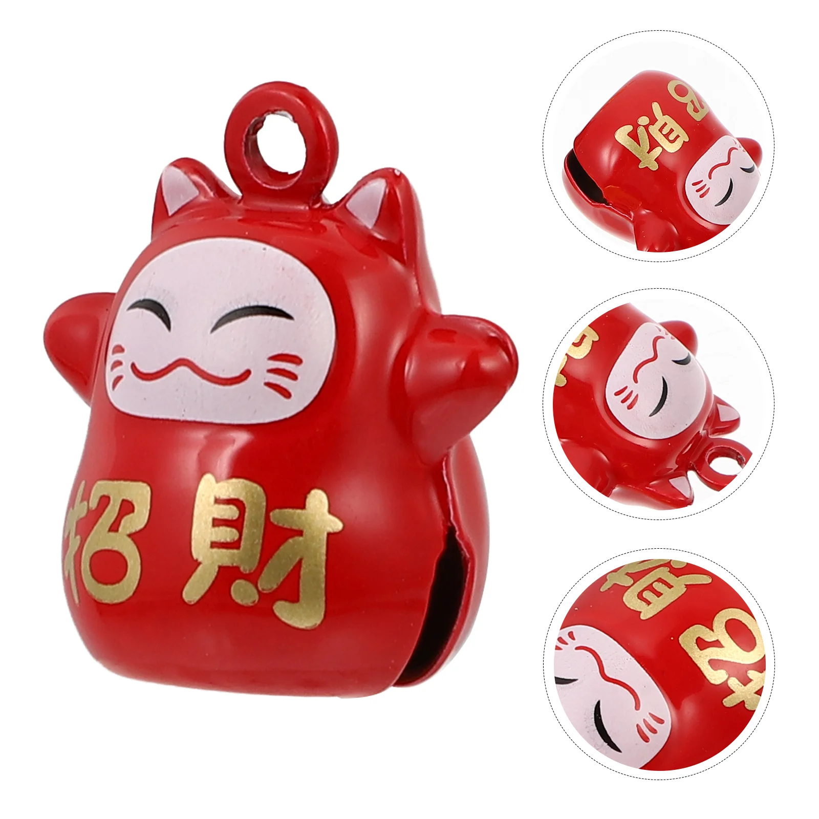 

12Pcs Japanese Maneki Neko Good Bell 15mm Beckoning Cat Fortune Bells Jewelry Pendants Charms for DIY Craft Wind Chimes
