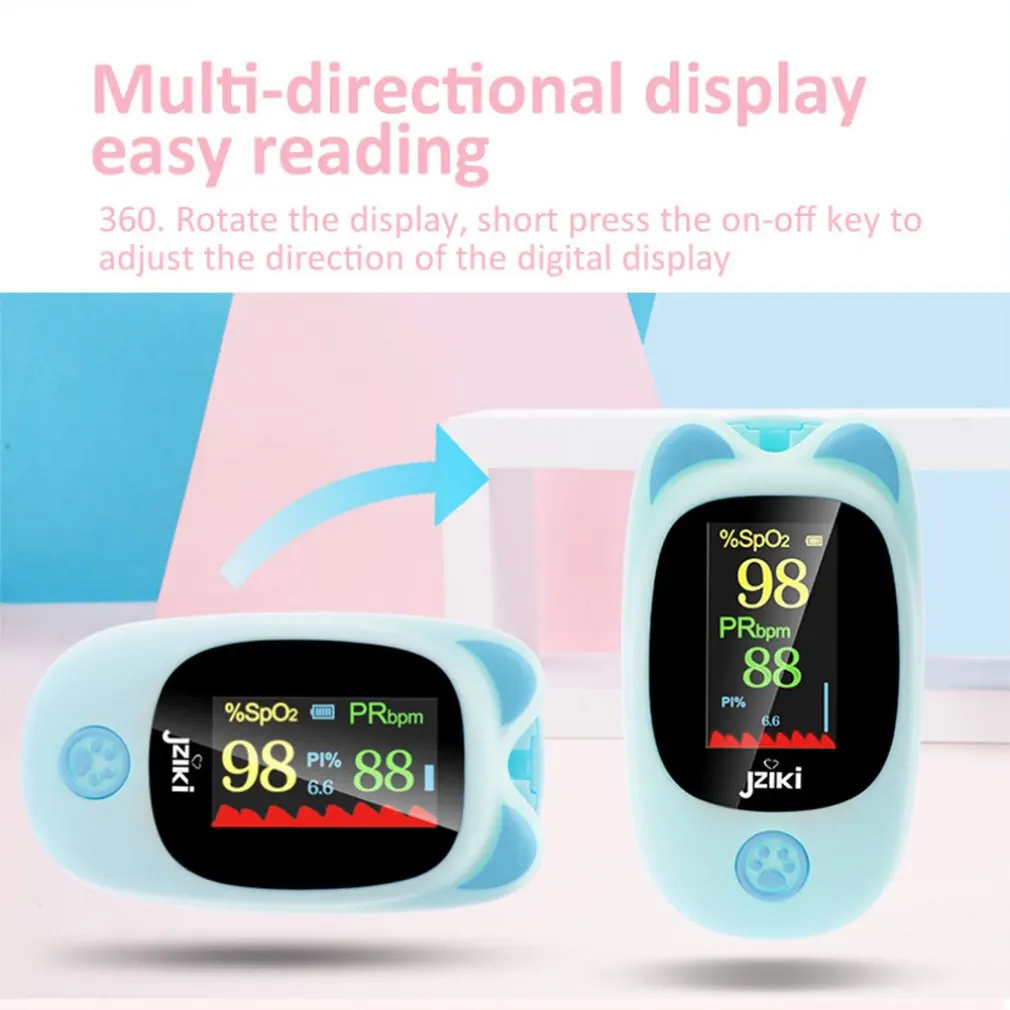 Беспроводной Пульсоксиметр на кончик пальца с TFT-экраном