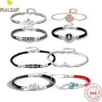 925 sterling silver rope chain couple bracelet for women men hand weaving bracelet romantic valentines day gift fine jewelry