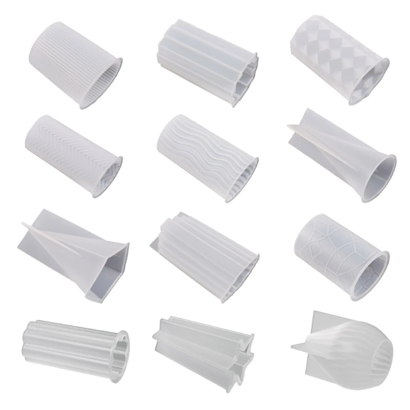 

Cylinder Mold for Candle Making,Silicone Mold Stripe Soap Mould