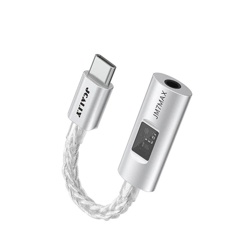 Фото JCALLY JM7MAX Visual HiFi портативный ЦАП/усилитель — двухчиповый, с ультранизким уровнем шума, с функцией Plug-and-Play для устройств Type-C №2