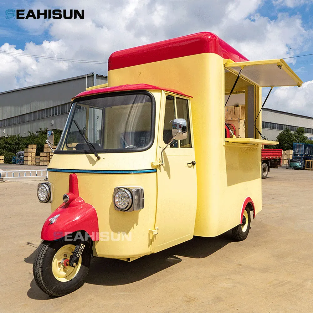 Фото Мотоцикл Piaggio Ape, фудтрак, кофейня на колесах, тележка для хот-догов/мороженого, фуд-трейлер с полностью оборудованной кухней. №3
