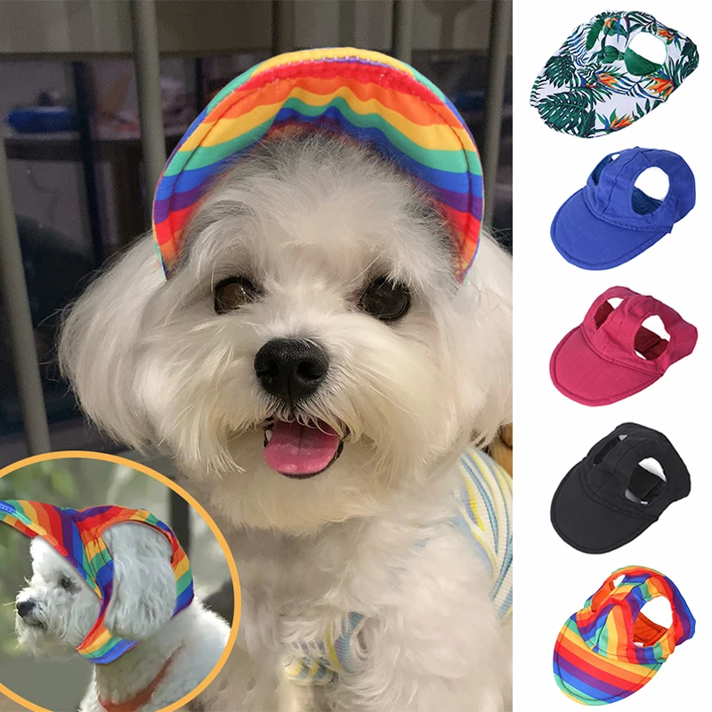 

Accessories Hat Pets Puppy Summer Pet Chihuahua Cap Caps Small Visor Cap Solid/print Outdoor Baseball Sun Dog Dog Bonnet