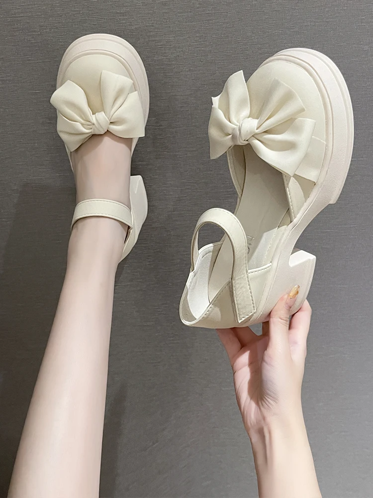 High Heels Pointed Toe Sexy Sandals Basketball Platform Footwear 2023 Mary Jane Sweet Spikes Cr