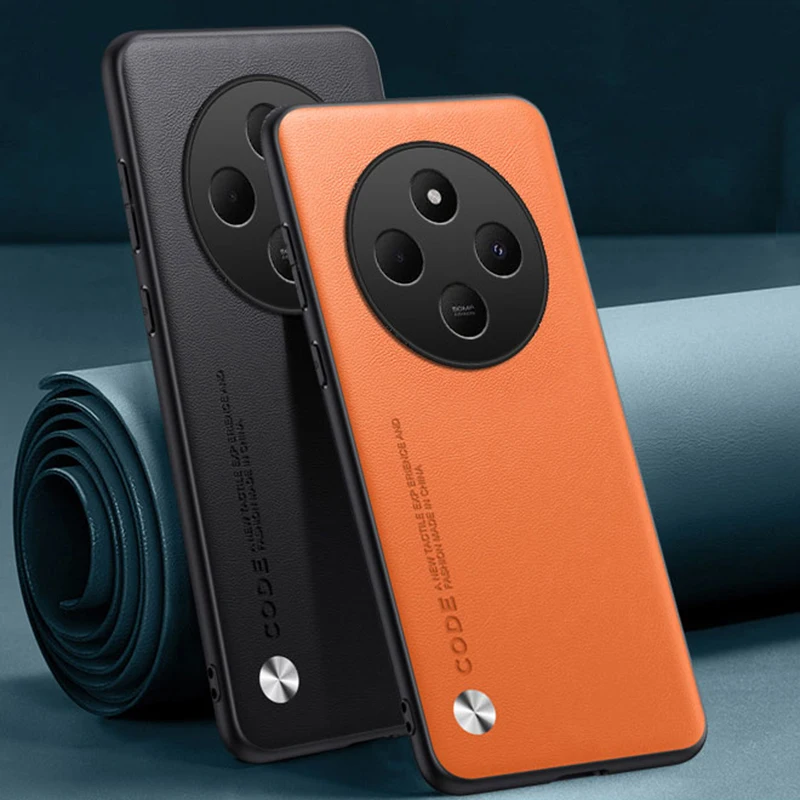 Роскошный чехол из искусственной кожи для Xiaomi Poco C75 матовый силиконовый с полной