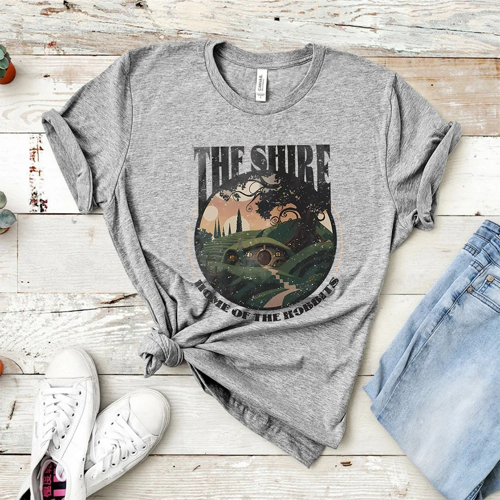 Фото Шир футболка средней земли LOTR рубашка The Ho Bbit Tolkien рубашки baggies Frodo винтажная одежда темная Академия топы для книг №5