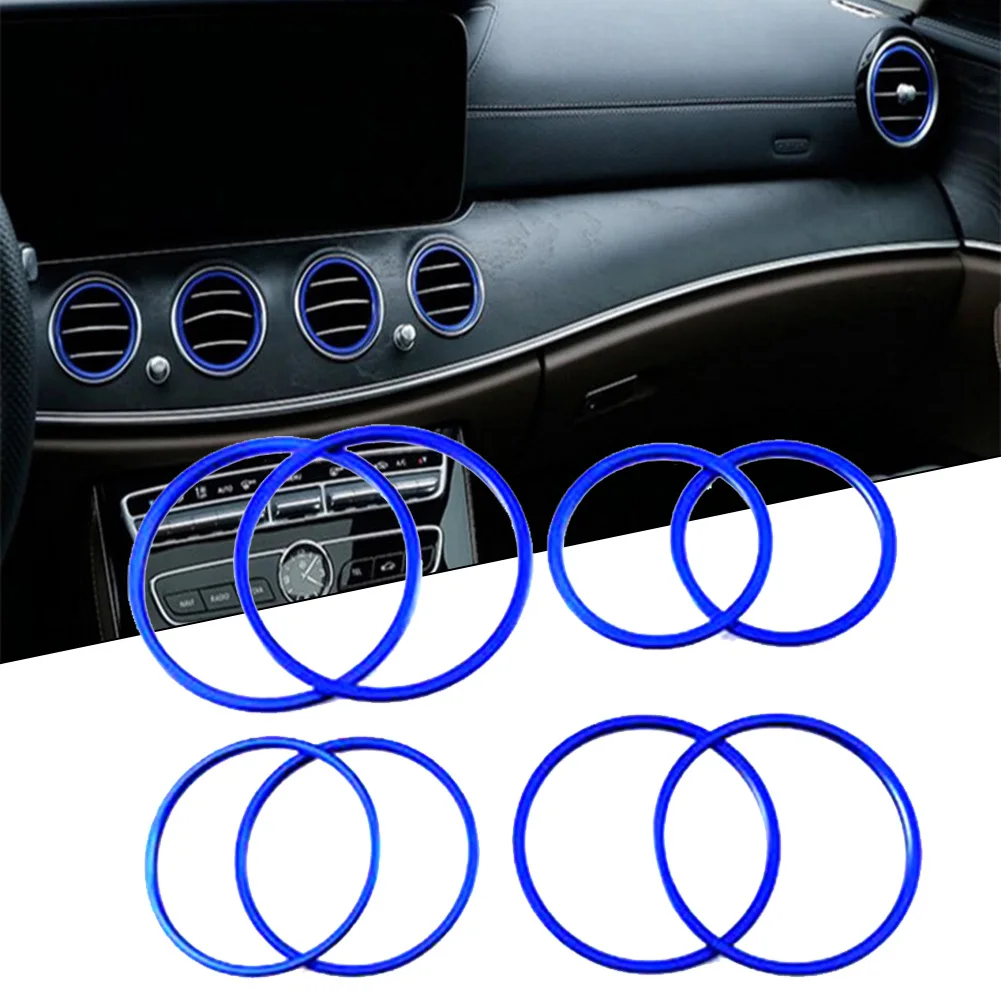 

Аксессуары, отделка вентиляционного кольца для Benz E-Class W213 2016-21, отделка, 8 шт./комплект, вентиляционное кольцо для кондиционера, алюминиевый сплав