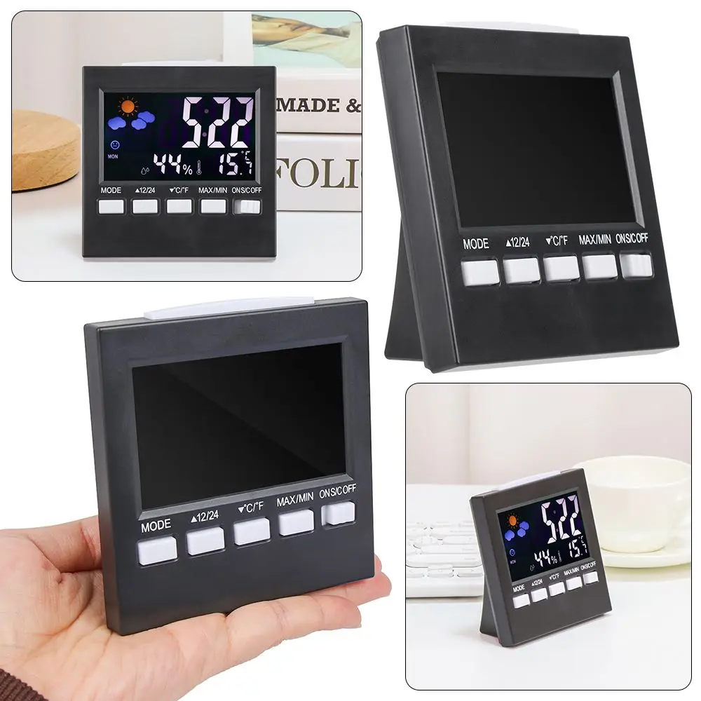 

LED Number Clock Home Desktop Electronic Clock Thermometer Meter Digital Alarm Clock Hygrometer Meter