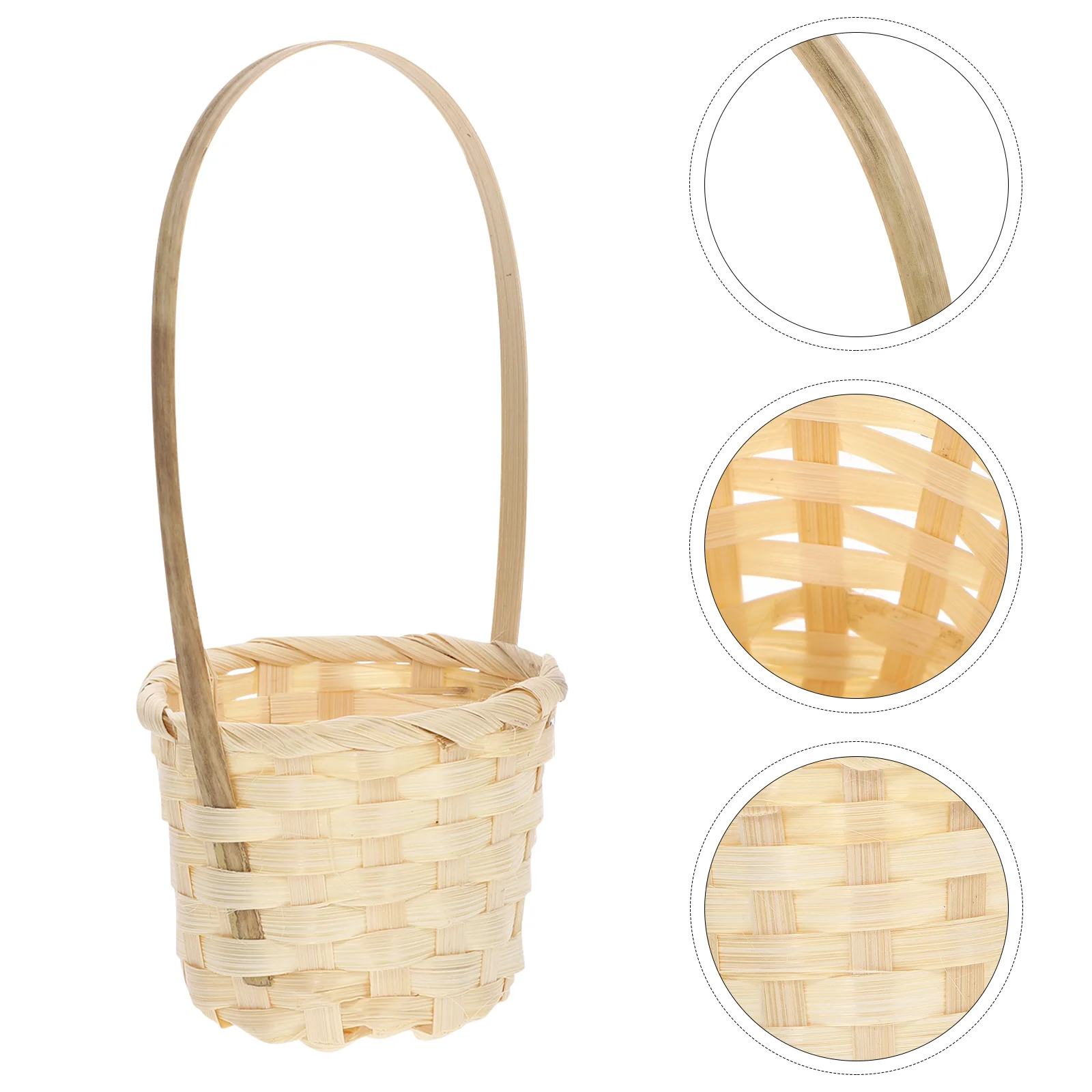

Basket Mini Baskets Woven Wicker Picnic Small Candy Country Flower Gift Handle Petaldecor Photo Prop Rustic Storage Weddingfor