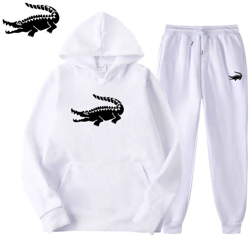 

Autumn New CARTELO Printed Sportswear Men's Hoodie Warm Two Piece Loose Hoodie Women's Sweatshirt+Pants Set Hoodie