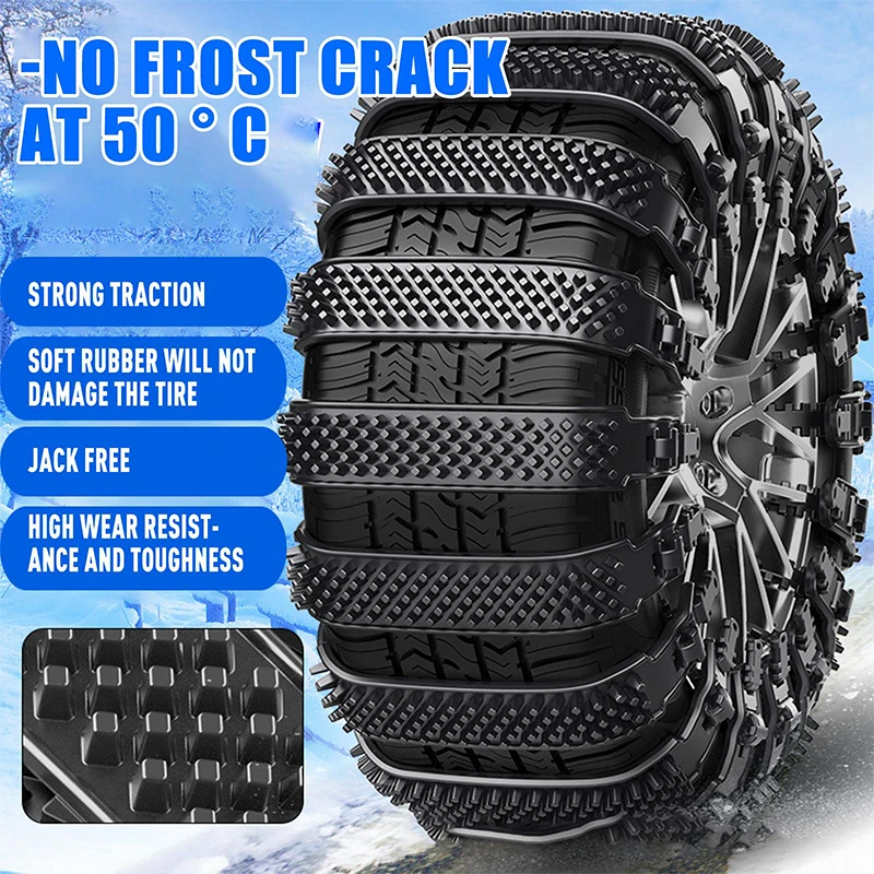 

8Pcs Chain Auto Winter Tire Wheels Chains Anti Skid Chains For Car Truck SUV Winter Car Tires Accessories