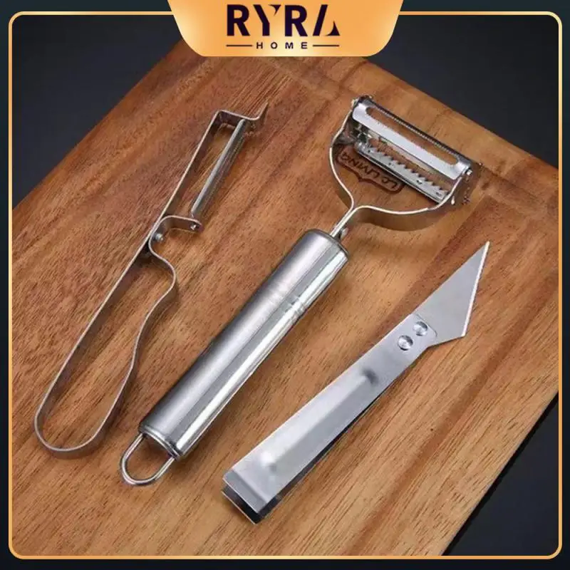 

Vegetable Peeler Kitchen Tool 3pcs/set Potato Peeler Non-slip Handle Stainless Steel Handle Vegetable Peeler Peeler