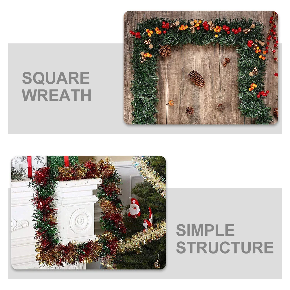 Украшение гирлянды DIY цветочные рамка квадратный венок аксессуары украшают