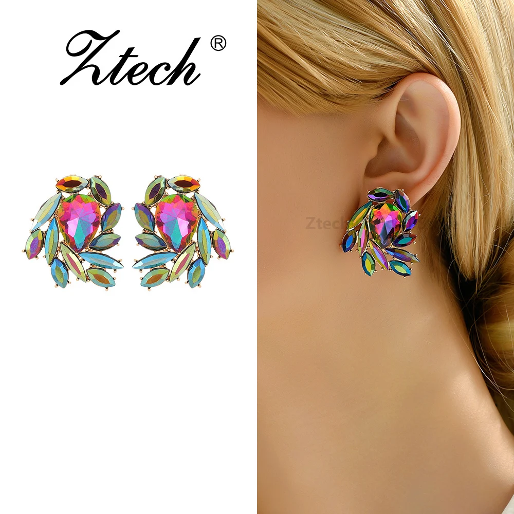 Модные элегантные Винтажные серьги-гвоздики с геометрическим дизайном для