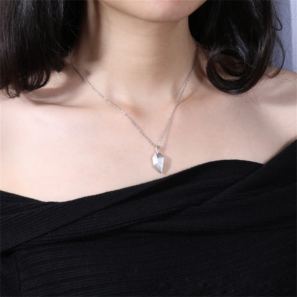 2Pc Magnetic Couple Necklace Lover Friend Heart Pendant Distance Matching Charm Women Valentine's Day Gift 2022 Jewelry - купить по