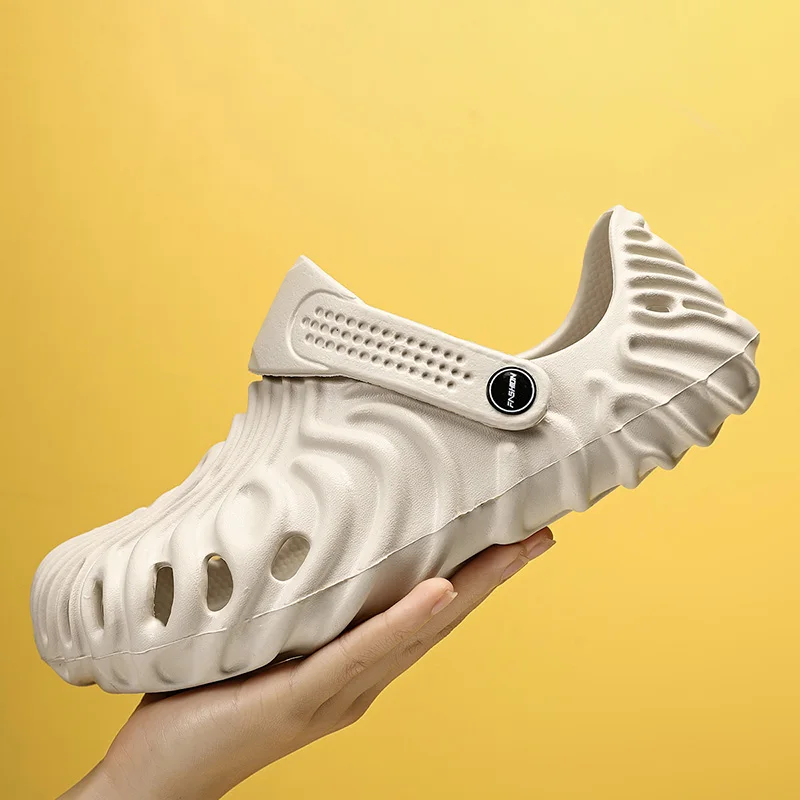 

Мужские пляжные сандалии, Перфорированные дышащие шлепанцы, Повседневная летняя обувь для улицы, водные сандалии, шлепанцы, шлепанцы, клоги, слипперы