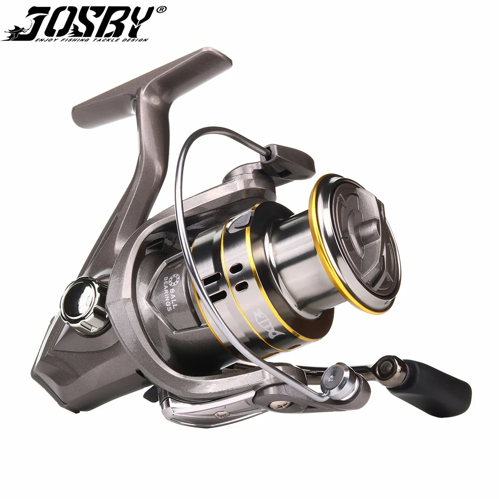 

JOSBY New Fishing Reel 5.2:1 Gear Ratio Spinning Wheel Max Drag 12Kg Carp Rotating Coils Metal Spool Saltwater Feeder Goods