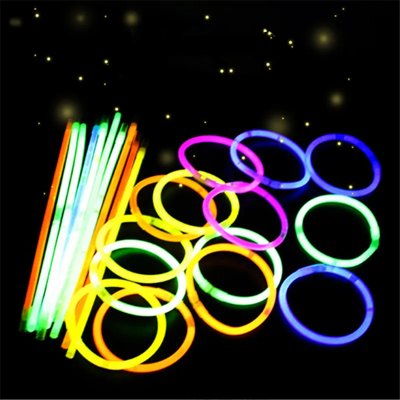 

Glow Stick Safe Light Stick Necklace Bracelets Colorful Fluorescent for Event Festive Party Concert Decor Neon Light Kids Toys
