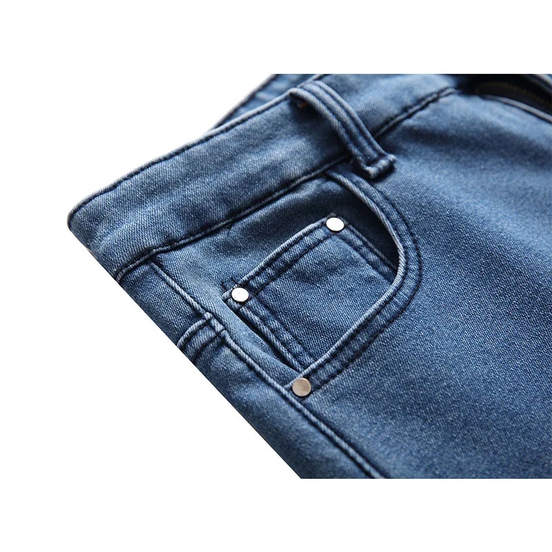 2022 New Autumn Winter Men's Plush Thickened Jeans Retro Warm Men's Stacked Denim Pants Men Street Costume Trousers Jeans