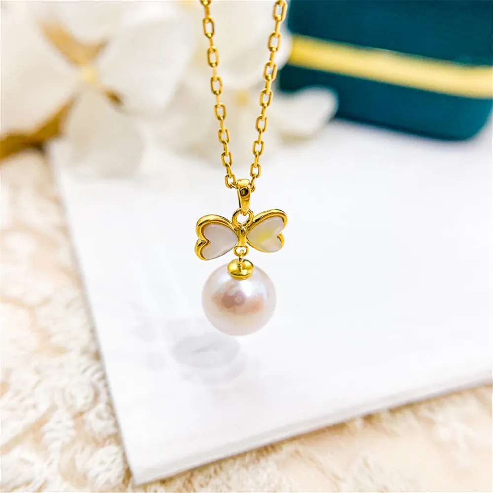 

18K Gold-Plating Half Hole Eye Pins Beads End Caps Top Drilled Pendant Bails Connector For DIY Jewelry Accessories No Pearl