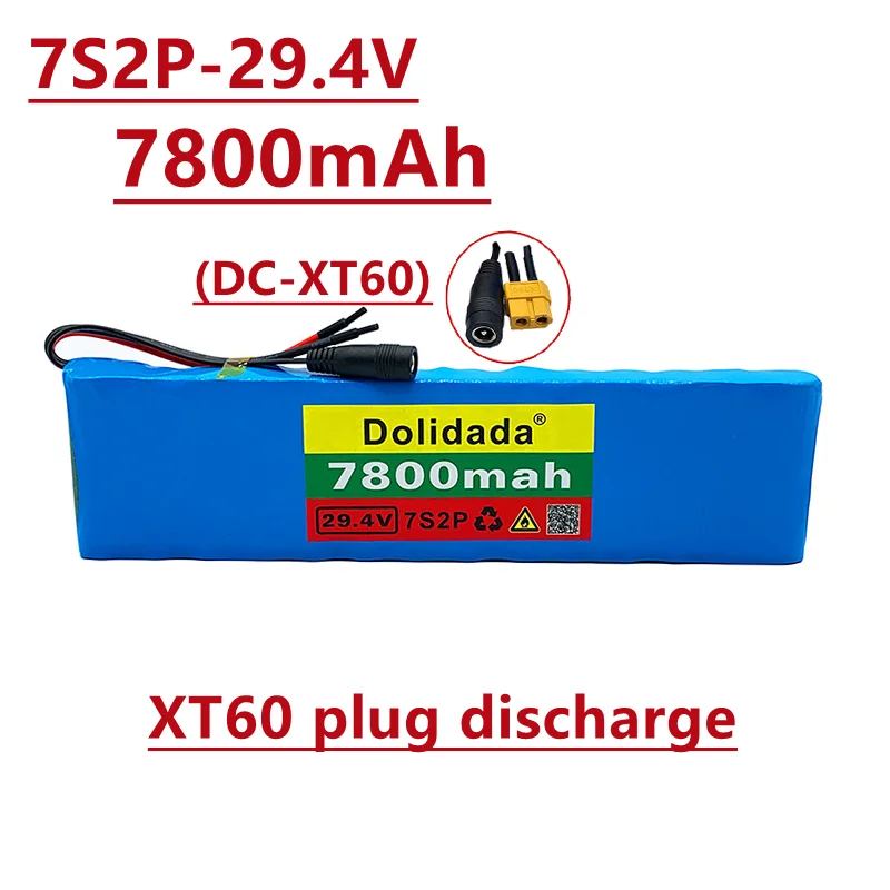 original 24V 7800mAh 7S2P 18650 li-ion Rechargeable battery pack 29.4v 7800mAh electric bicycle moped Balancing scooter