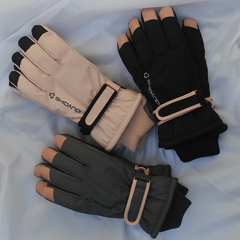 

1Pair Men Women Ski Glove Palms, Skid Touch Screen Waterproof Winter Warm Riding Gloves Ultralight Snowboard Windproof Gloves