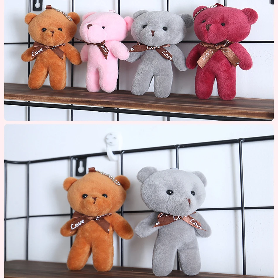 

11.5cm Teddy Bear Plush Toy conjoined bear doll bear toy small gift manufacturer wholesale key chain pendant gift girlfriend