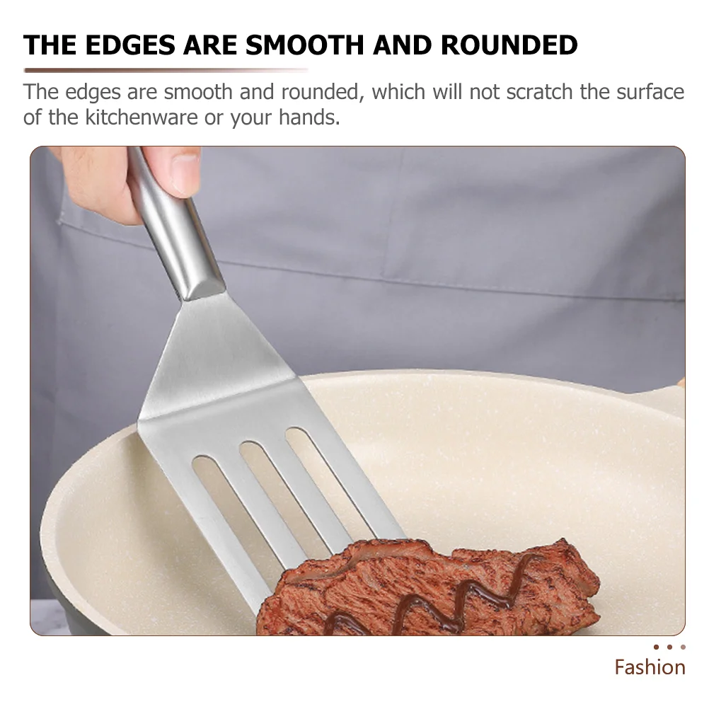 Łopatka do steków Patelnia smażenia Stal nierdzewna Mały metal Wygodne narzędzie gotowania Wok Kuchnia Nieprzywierająca dla praktycznych
