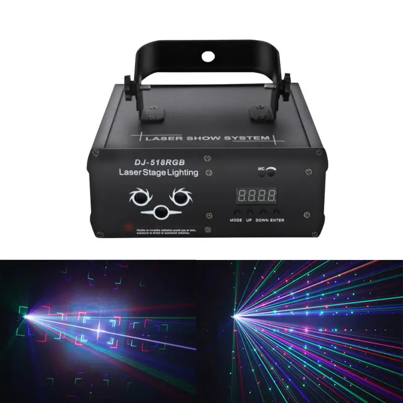 New DMX RGB Dj Laser Light Brightness Party Light Disco Music Equipment Professional Stage Lights Effect Club Beam Show Light