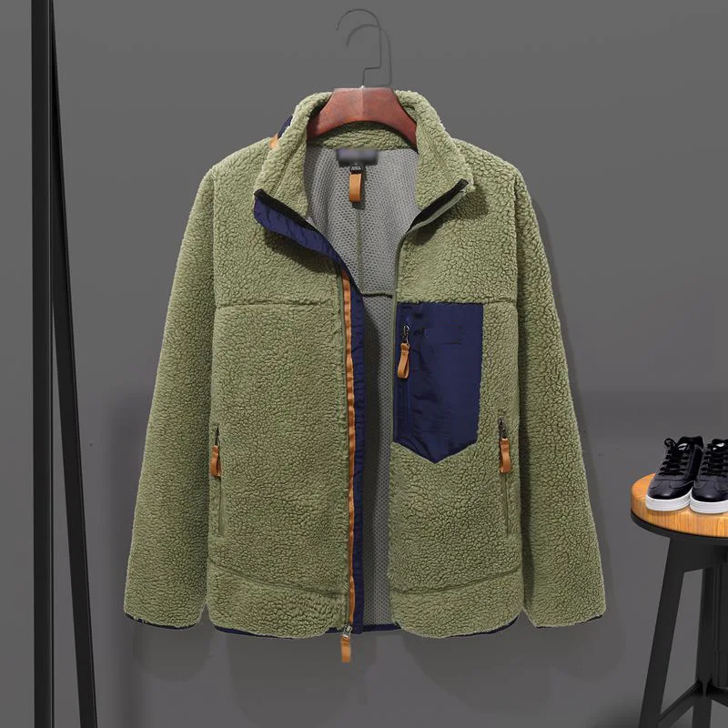 

Winter Outdoor Grab Sweater Lamb Fleece submachine jackets Down jackets Men's and Women's Universal Windproof Warm Coat
