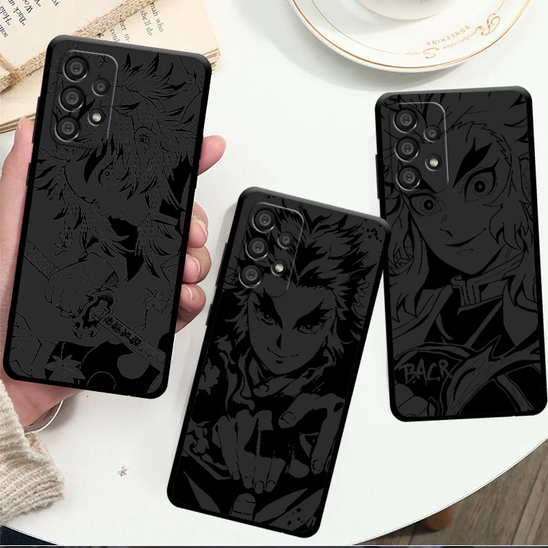 

Rengoku Kyoujurou Demon Slayer Phone Case For Samsung A72 A71 A53 A52 A51 A31 A42 A32 A23 A22 A21S A13 A12 A03 A02 Black Cover