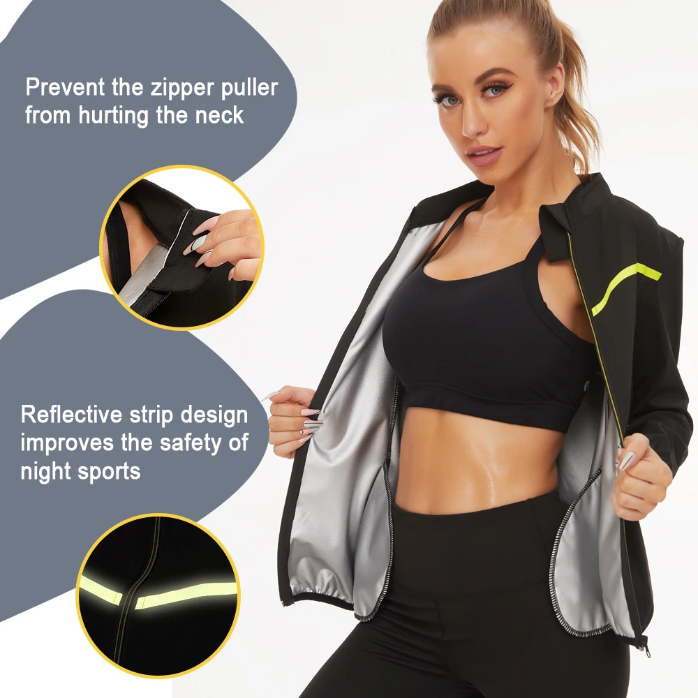SEXYWG Women Sweat Sauna Shirt Body Shaper Waist Trainer Slimming Shirt for Weight Loss Fat Burning Sweat Shirt