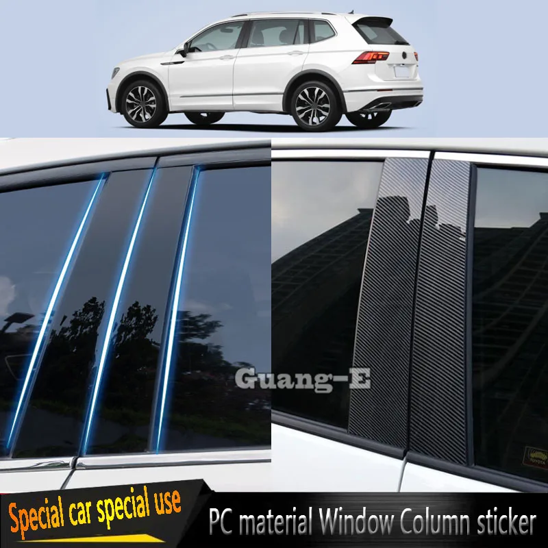 

4 шт., автомобильные наклейки для Volkswagen VW Tiguan L 2017 2018 2019 2020 2021-2023
