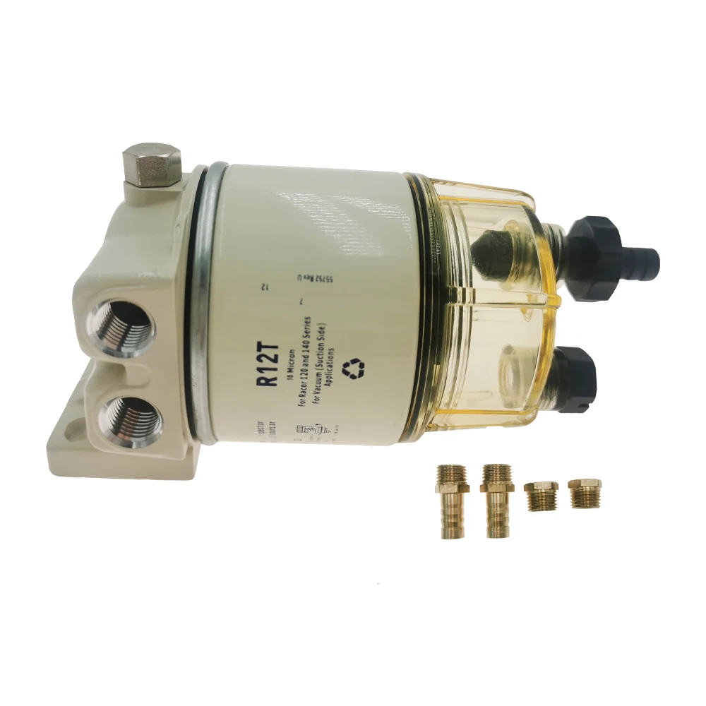 

1 шт., новый топливный/Водяной сепаратор R12T, полный фильтр в сборке дизельный двигатель для Racor 140R 120AT, автомобильные запчасти, фильтр