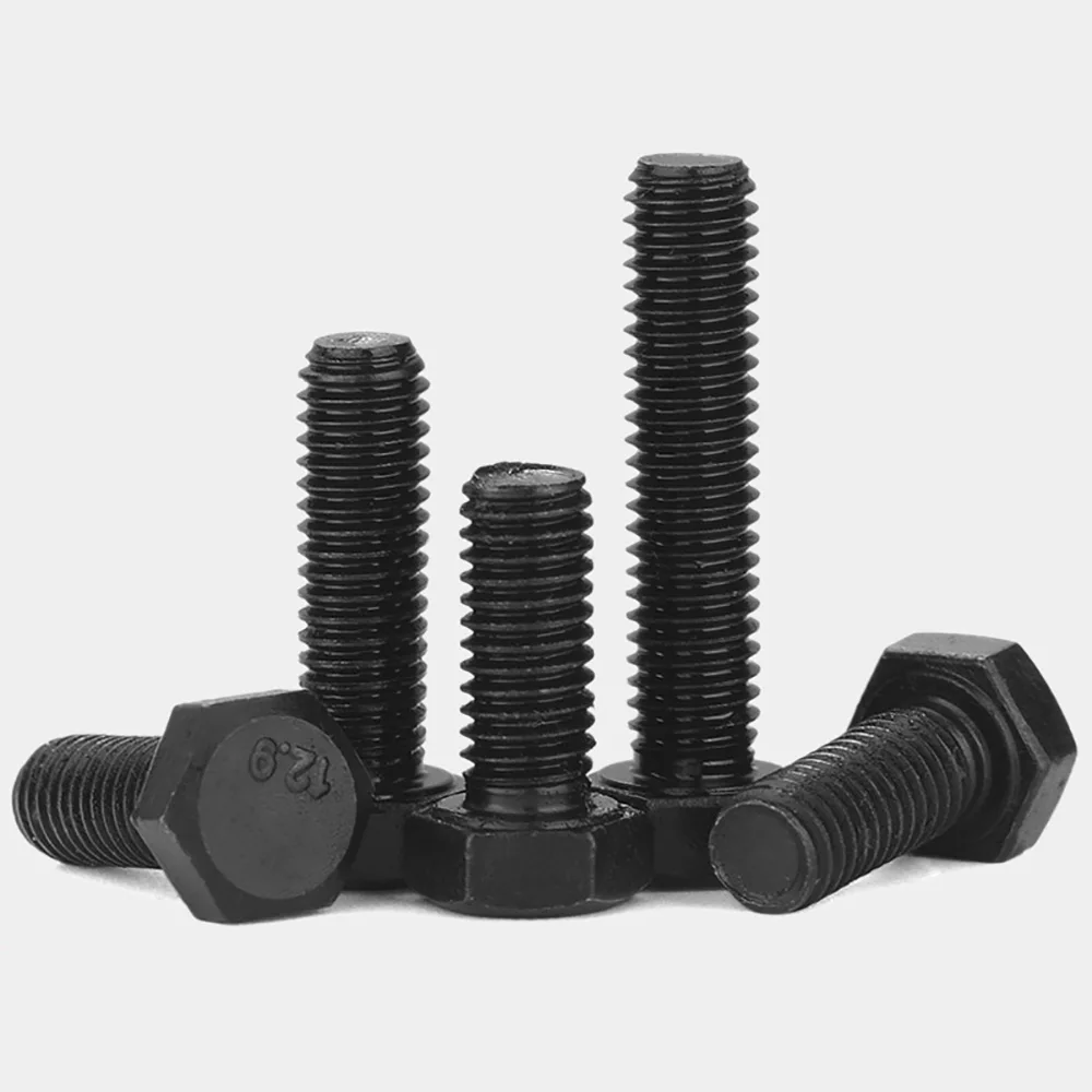Внешние шестигранные винты с шестигранной головкой M4 M5 M6 M8 M10 M12 Черный класс 12 9