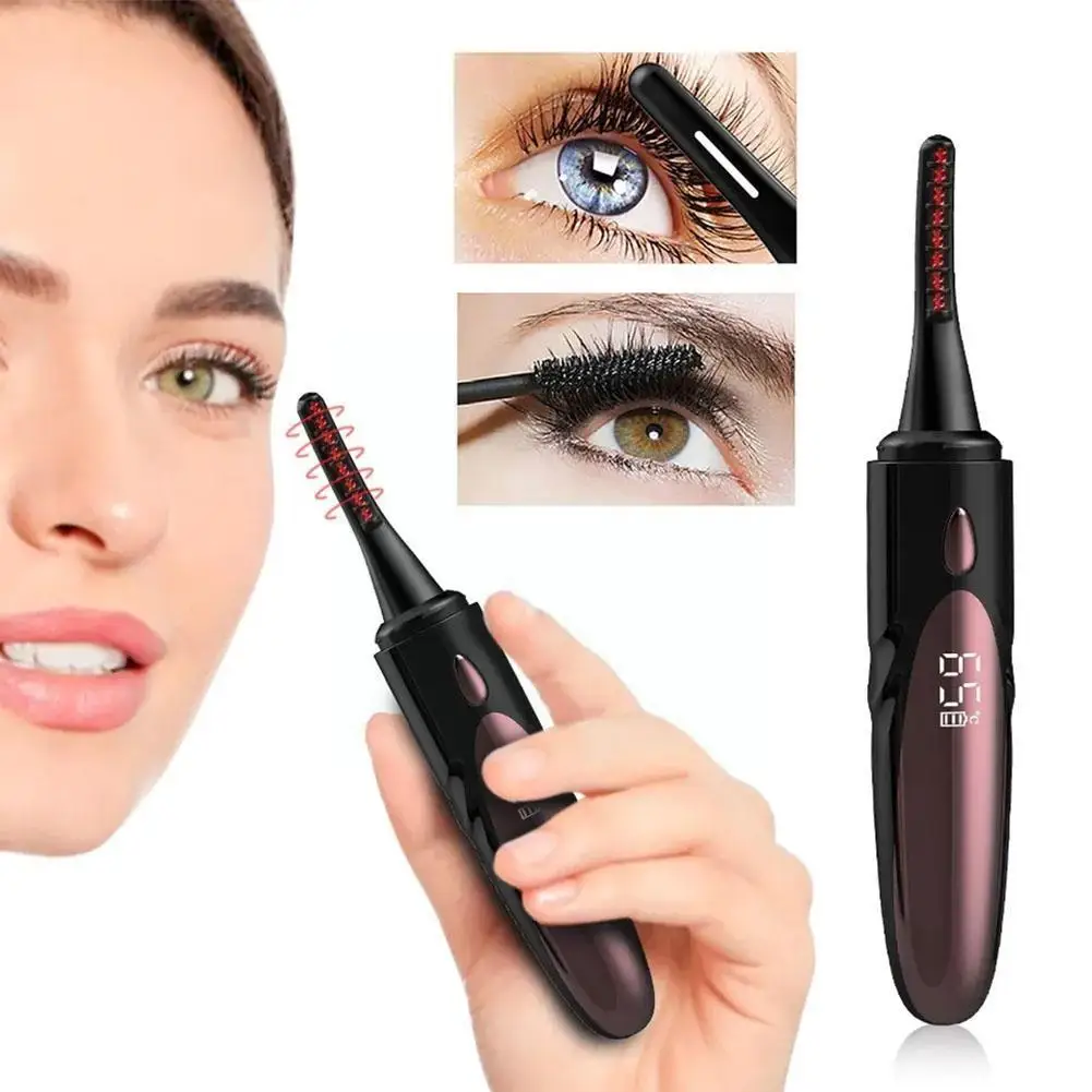 

Professional Electric Eyelash Curler Charging Model Fast Heating Curling Clip Eyelash Cosmetic Makeup Tools Accessories For Y7Z2