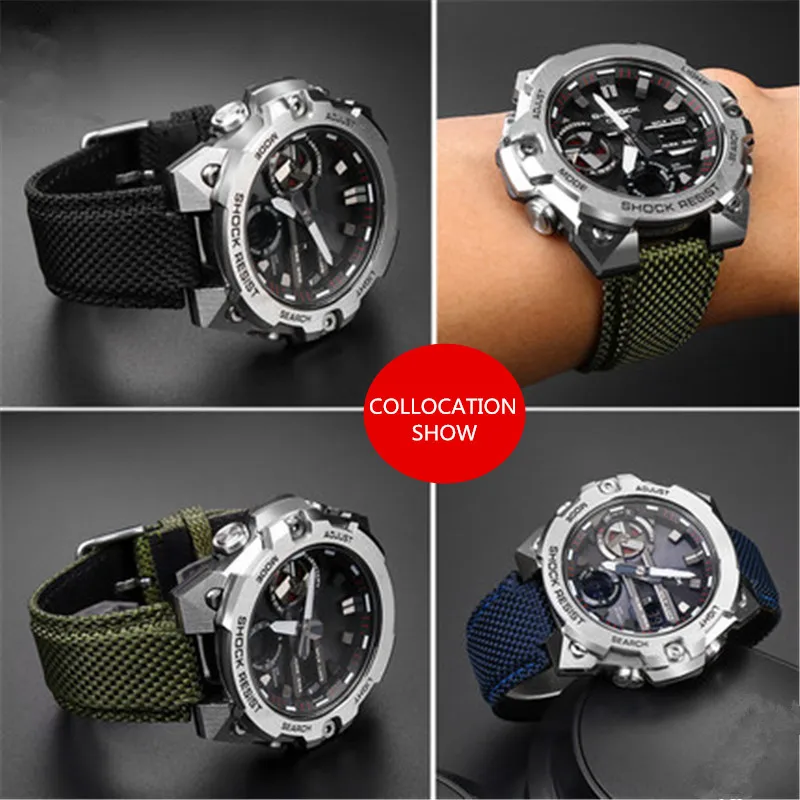 Передний нейлоновый задний ремешок для часов из натуральной кожи Casio