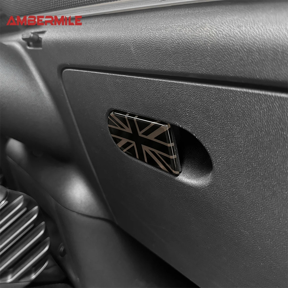 Фото LHD для Mini Cooper S Countryman J01 J05 U25 F65 F66 F67 JCW Aceman Автомобильный перчаточный ящик Ручка декоративная наклейка для хранения Copilot Pat №5