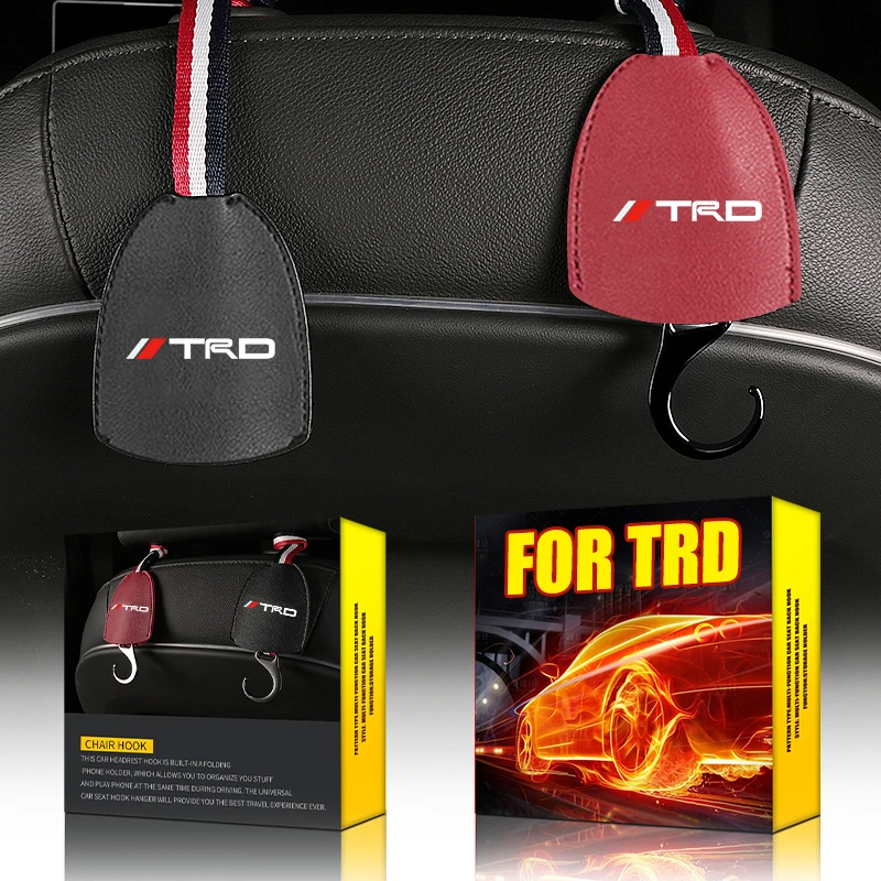 

Автомобильный логотип, сиденье, декоративный металлический кожаный крючок, аксессуары для Toyota TRD VIOS Avensis Auris Hilux Corolla Camry RAV4, аксессуары